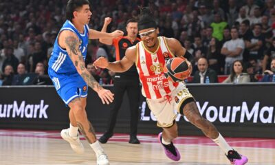 kosarkas Crvene zvezde na utakmici Evrolige protiv Reala Madrid u hali Beogradska arena, Beograd 17.10.2025. godine Foto: Marko Metlas Kosarka, Crvena zvezda, Evroliga, Real Madrid