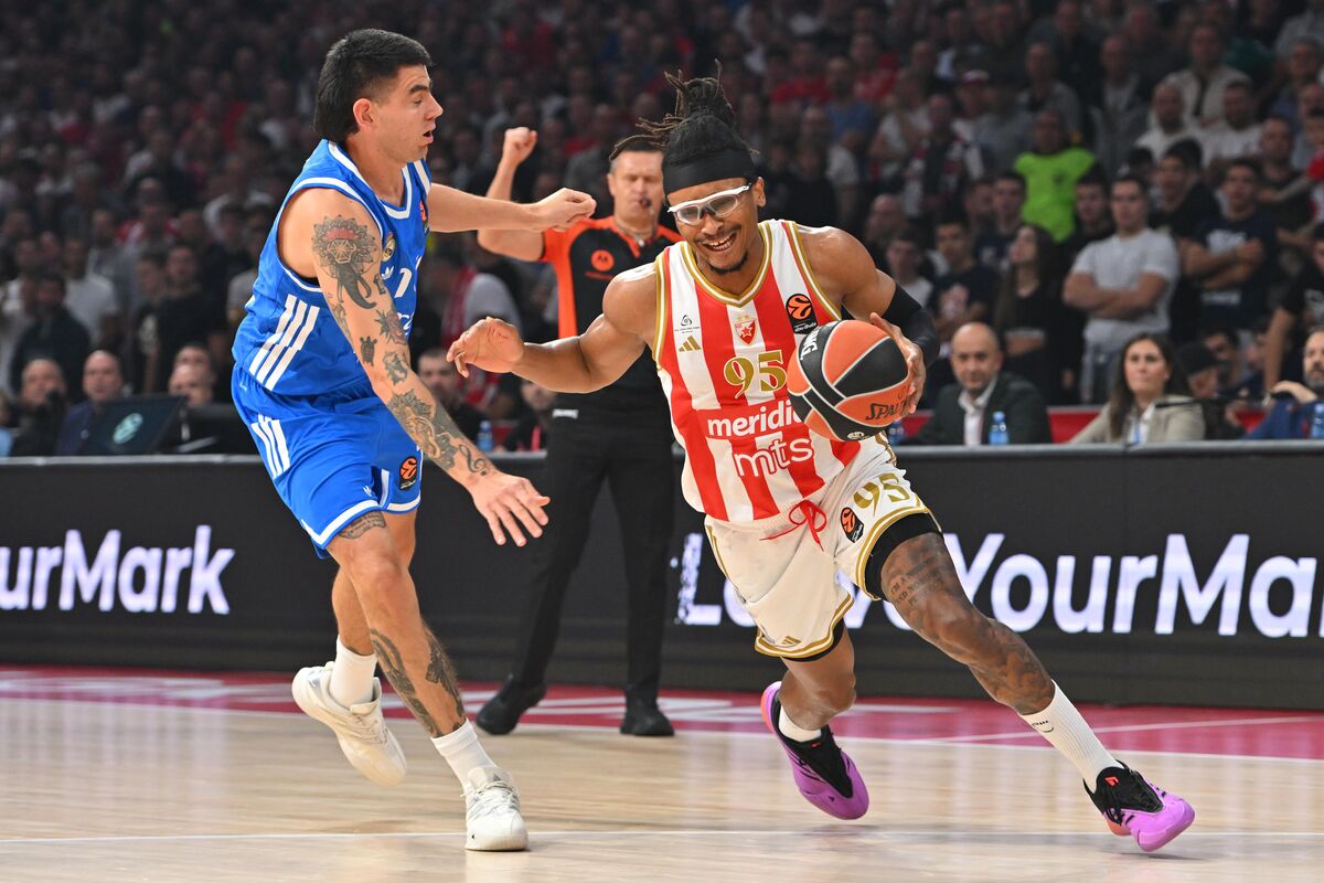 kosarkas Crvene zvezde na utakmici Evrolige protiv Reala Madrid u hali Beogradska arena, Beograd 17.10.2025. godine Foto: Marko Metlas Kosarka, Crvena zvezda, Evroliga, Real Madrid