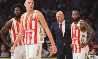 kosarkas Crvene zvezde na utakmici Evrolige protiv Reala Madrid u hali Beogradska arena, Beograd 17.10.2025. godine Foto: Marko Metlas Kosarka, Crvena zvezda, Evroliga, Real Madrid