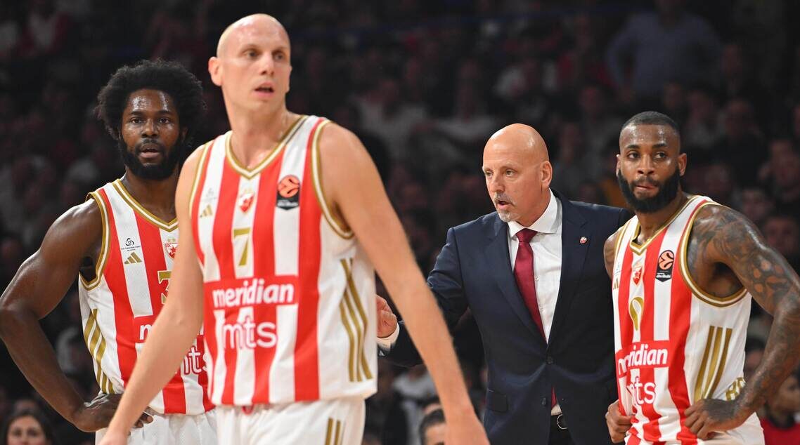 kosarkas Crvene zvezde na utakmici Evrolige protiv Reala Madrid u hali Beogradska arena, Beograd 17.10.2025. godine Foto: Marko Metlas Kosarka, Crvena zvezda, Evroliga, Real Madrid