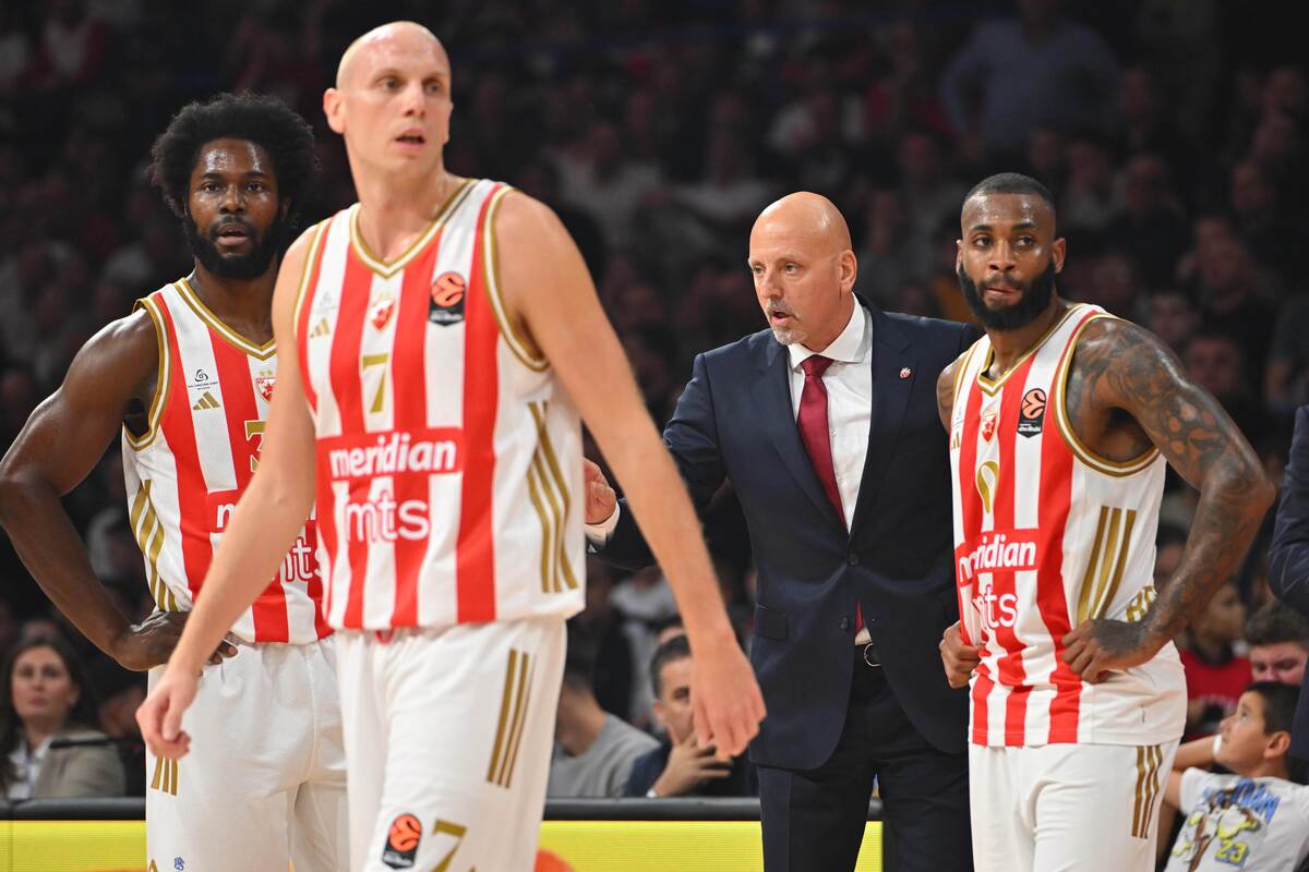 kosarkas Crvene zvezde na utakmici Evrolige protiv Reala Madrid u hali Beogradska arena, Beograd 17.10.2025. godine Foto: Marko Metlas Kosarka, Crvena zvezda, Evroliga, Real Madrid