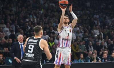 kosarkas Pariza na utakmici Evrolige protiv Partizana u hali Beogradska arena, Beograd 24.10.2025. godine Foto: Marko Metlas Kosarka, Partizan, Evroliga, Pariz