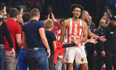 kosarkas Crvene zvezde na utakmici Evrolige protiv Reala Madrid u hali Beogradska arena, Beograd 17.10.2025. godine Foto: Marko Metlas Kosarka, Crvena zvezda, Evroliga, Real Madrid