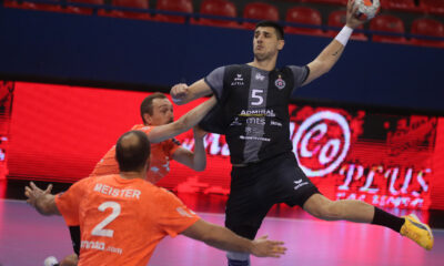 rukometas Partizana na utakmici EHF Evrokupa protiv Kadeten Safhauzen u hali SC Banjica, Beograd 21.10.2025. godine Foto: VM / MN PRESS PHOTO Rukomet, Partizan, Kadeten Safhauzen, EHF Eurocup