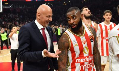 kosarkas Crvene zvezde na utakmici Evrolige protiv Reala Madrid u hali Beogradska arena, Beograd 17.10.2025. godine Foto: Marko Metlas Kosarka, Crvena zvezda, Evroliga, Real Madrid
