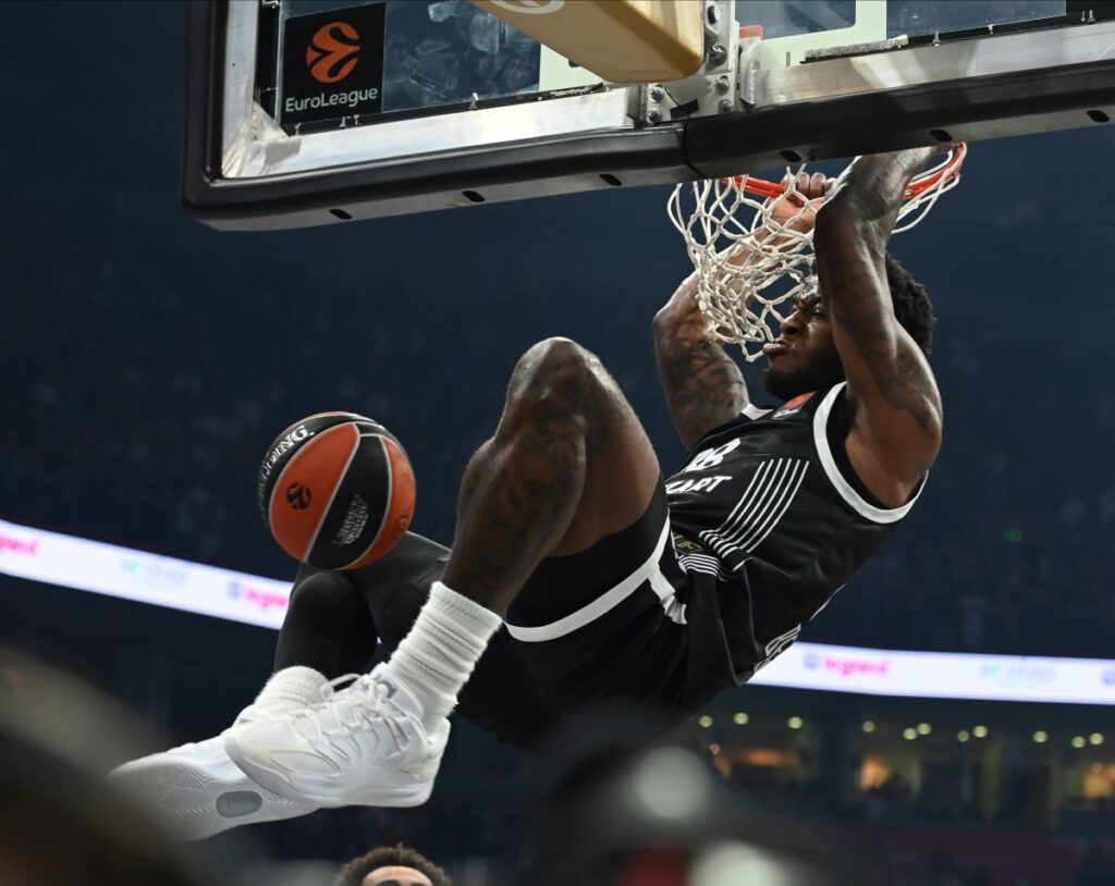 , kosarkas Partizana, na utakmici Evrolige protiv Barselone, u Beogradskoj areni. Beograd, 31.10.2025. foto: Nebojsa Parausic Kosarka, Evroliga, Partizan, Barselona