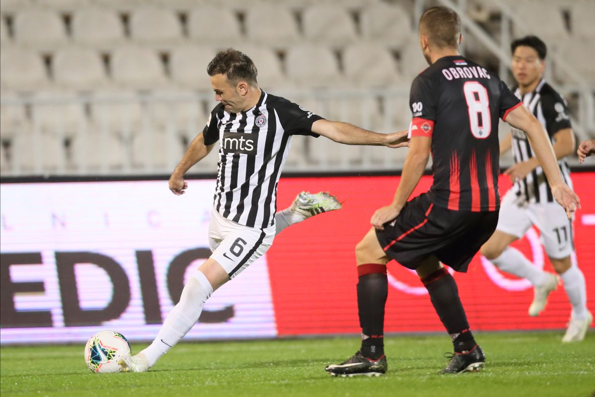 BIBRAS NATCHO Bibras Natho fudbaler Partizana na utakmici Superlige Prvenstva Srbije protiv Macve Sabac na stadionu Partizana, Beograd 31.10.2020. godine Foto: Marko Metlas Fudbal, Partizan, Superliga Prvenstvo Srbije, Macva Sabac