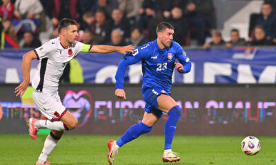 , fudbaler reprezentacije Srbije, na utakmici kvalifikacija za FIFA Svetsko prvenstvo protiv Albanije na stadionu Dubocica. Leskovac, 11.10.2025. foto: Marko Metlas Fudbal, Reprezentacija, Srbija, Albanija, Kvalifikacije za Svetsko prvenstvo
