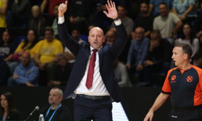 kosarkas Crvene Zvezde na utakmici Evrolige protiv Makabija u hali Aleksandar Nikolic, Beograd 30.10.2025. godine Foto: Ivica Veselinov / MN PRESS KOSARKA, BASKETBALL, EVROLIGA, EUROLEAGUE, CRVENA ZVEZDA, MACCABI TEL AVIV, MAKABI