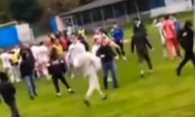 Opšta tuča na utakmici FK Bane Raška - FK Šumadija Drača