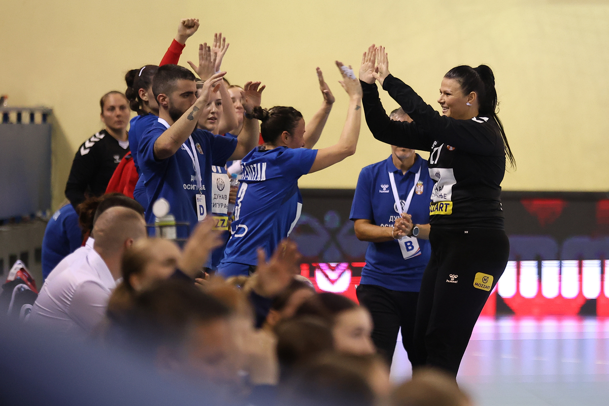 rukometasica Srbije na utakmici EHF kvalifikacija za Evropsko Prvenstvo protiv Litvanije u SC Vozdovac, Beograd 16.10.2025. godine Foto: Ivica Veselinov / MN PRESS RUKOMET, HANDBALL, SRBIJA, SLOVENIJA, LITVANIJA, LITHUANIA, EHF