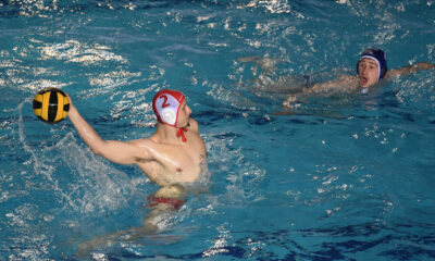 VELJKO TANKOSIC, vaterpolista Crvene zvezde, na utakmici finala plejofa prvenstva drzave protiv Novog Beograda, na bazenu SC MGM. Beograd, 17.05.2023. foto: Nebojsa Parausic Vaterpolo, Crvena zvezda, Novi Beograd