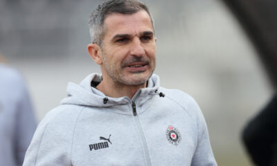 NENAD STOJAKOVIC trener mladih fudbalera Partizana U19 na utakmici plej ofa Omladinske UEFA Lige protiv Brage U19 na stadionu Partizana, Beograd 07.02.2024. godine Foto: Marko Metlas Fudbal, Partizan U19, Omladinska UEFA Liga , Braga U19