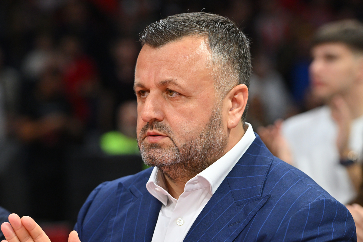 ZELJKO DRCELIC predsednik kosarkasa Crvene zvezde na utakmici polufinala Jadranske ABA lige protiv Budicnosti Podgorica u hali Beogradska arena, Beograd 29.05.2025. godine Foto: Marko Metlas Kosarka, Crvena zvezda, Jadranska ABA liga, Buducnost Podgorica