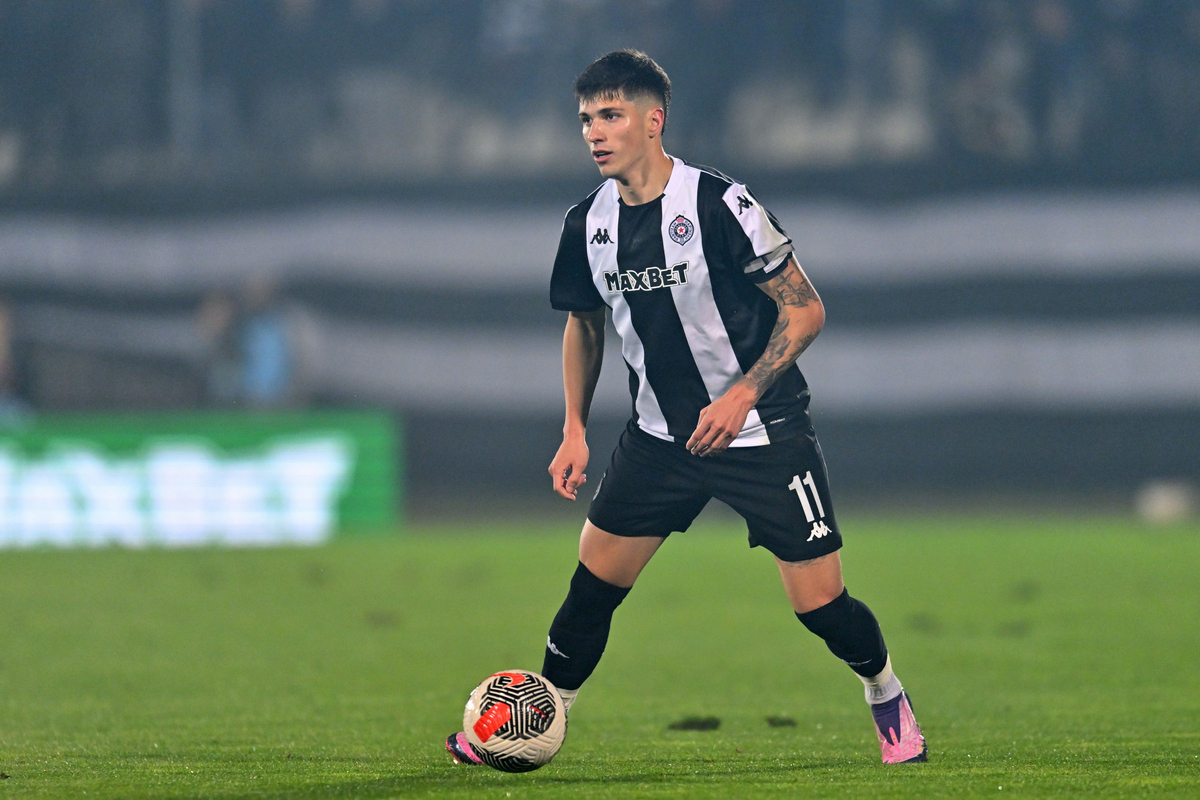 MILAN VUKOTIC fudbaler Partizana na utakmici Superlige Prvenstva Srbije protiv Vojvodine Novi Sad na stadionu Partizana, Beograd 04.10.2025. godine Foto: Marko Metlas Fudbal, Partizan, Superliga Prvenstvo Srbije, Vojvodina Novi Sad