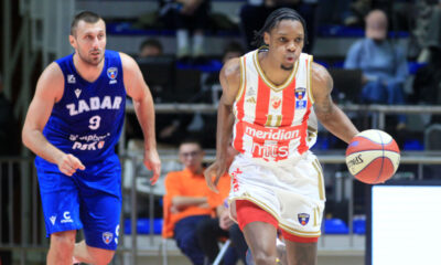 TYSON CARTER Tajson Karter, kosarkas Crvene zvezde, na utakmici Aba Lige protiv Zadra, u hali Aleksandar Nikolic. Beograd, 06.10.2025. foto: MN Press / vm Kosarka, ABA Liga, Crvena zvezda, Zadar