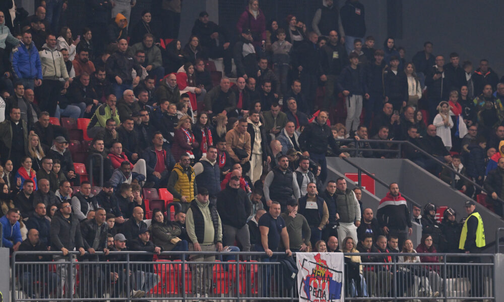 NAVIJACI fudbalera reprezentacije Srbije DANILO VUCIC na utakmici kvalifikacija za FIFA Svetsko prvenstvo protiv Albanije na stadionu Dubocica, Leskovac 11.10.2025. godine Foto: Marko Metlas Fudbal, Reprezentacija, Srbija, Albanija, Kvalifikacije za Svetsko prvenstvo