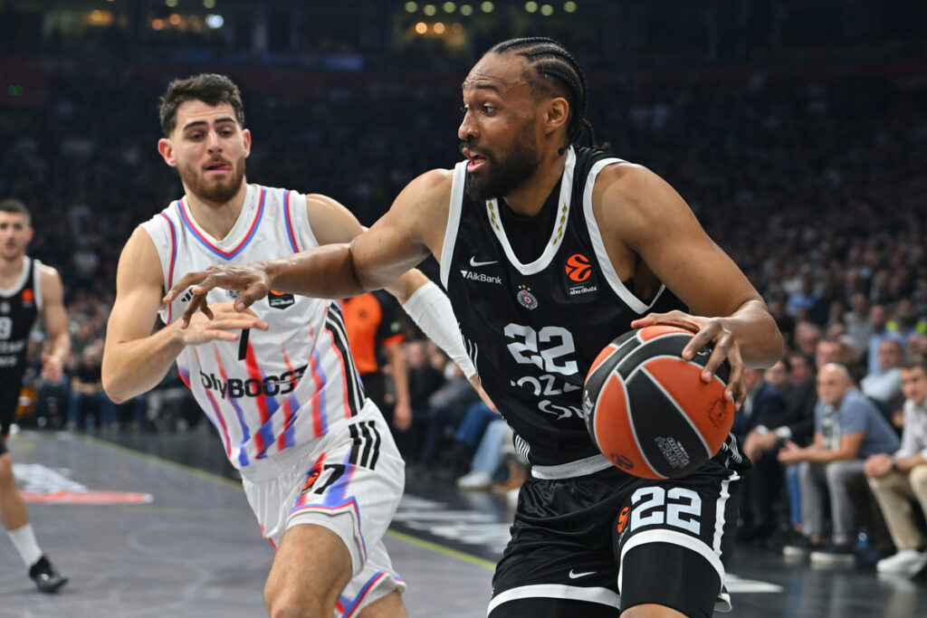 JABARI PARKER Dzabari Parker kosarkas Partizana na utakmici Evrolige protiv Pariza u hali Beogradska arena, Beograd 24.10.2025. godine Foto: Marko Metlas Kosarka, Partizan, Evroliga, Pariz