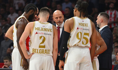 SASA OBRADOVIC trener kosarkasa Crvene zvezde na utakmici Evrolige protiv LDLC Asvel Vilerbana u hali Beogradska arena, Beograd, 28.10.2025. godine Foto: Marko Metlas Kosarka, Crvena zvezda, Evroliga, LDLC Asvel Vilerbana