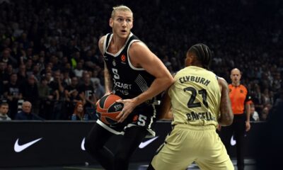 DYLAN OSETKOWSKI Dilan Osetkovski, kosarkas Partizana, na utakmici Evrolige protiv Barselone, u Beogradskoj areni. Beograd, 31.10.2025. foto: Nebojsa Parausic Kosarka, Evroliga, Partizan, Barselona