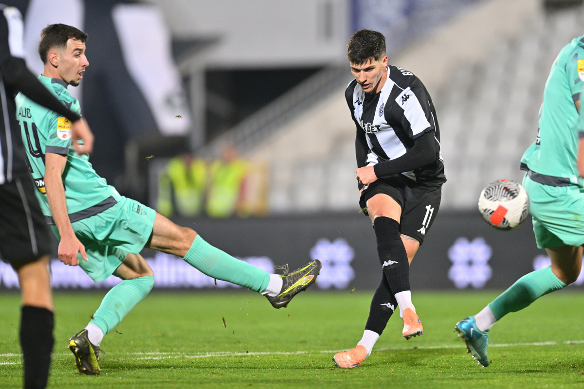 MILAN VUKOTIC fudbaler Partizana na utakmici Superlige Prvenstva Srbije protiv Novog Pazara na stadionu Partizana, Beograd 09.11.2025. godine Foto: Marko Metlas Fudbal, Partizan, Superliga Prvenstvo Srbije, Novi Pazar