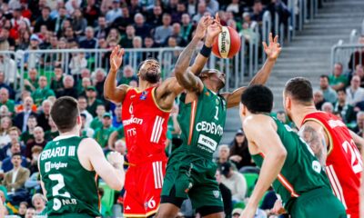 in action during AdmiralBet ABA League 2025/2026 basketball match between Cedevita Olimpija (SLO) and Crvena Zvezda (SRB) in SRC Stozice, Ljubljana, Slovenia on November 17, 2025.