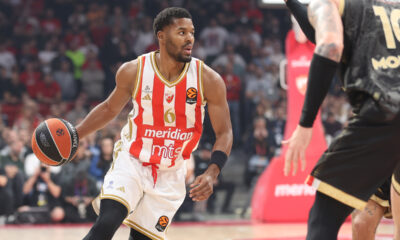 kosarkas Crvene Zvezde na utakmici Evrolige protiv Monaka u hali Beogradska Arena, Beograd 13.11.2025. godine Foto: Ivica Veselinov / MN PRESS KOSARKA, BASKETBALL, EVROLIGA, EUROLEAGUE, CRVENA ZVEZDA, MONAKO, MONACO