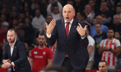 Trener Crvene Zvezde na utakmici Evrolige protiv Monaka u hali Beogradska Arena, Beograd 13.11.2025. godine Foto: Ivica Veselinov / MN PRESS KOSARKA, BASKETBALL, EVROLIGA, EUROLEAGUE, CRVENA ZVEZDA, MONAKO, MONACO