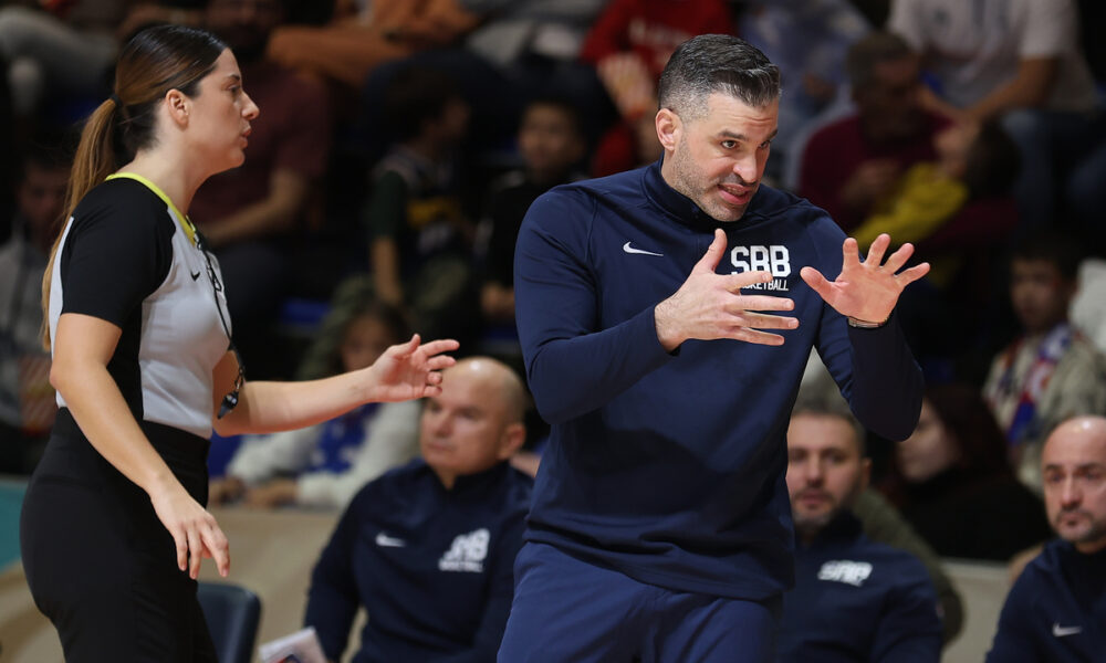 Selektor Srbije na utakmici kvalifikacija za FIBA Svetsko Prvenstvo protiv Svajcarske u hali Aleksandar Nikolic, Beograd 27.11.2025. godine Foto: Ivica Veselinov / MN PRESS KOSARKA, BASKETBALL, KVALIFIKACIJE, SRBIJA, SVAJCARSKA, SWITZERLAND, SERBIA, WORLD CUP QUALIFIERS
