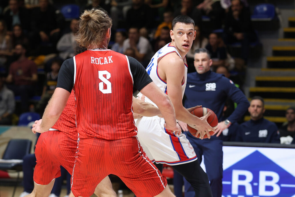 kosarkas Srbije na utakmici kvalifikacija za FIBA Svetsko Prvenstvo protiv Svajcarske u hali Aleksandar Nikolic, Beograd 27.11.2025. godine Foto: Ivica Veselinov / MN PRESS KOSARKA, BASKETBALL, KVALIFIKACIJE, SRBIJA, SVAJCARSKA, SWITZERLAND, SERBIA, WORLD CUP QUALIFIERS