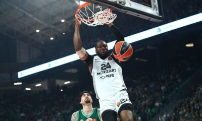BRUNO FERNANDO, kosarkas Partizana, na utakmici Evrolige protiv Panatinaikosa, u hali OAKA Atina, 25.11.2025 foto: MN Press / mc Kosarka, Euroleague, Panatinaikos, Partizan