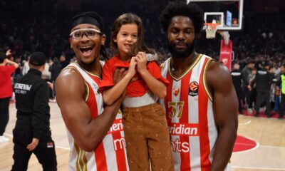 kosarkas Crvene zvezde na utakmici Evrolige protiv Olimpijakosa Pirej u hali Beogradska arena, Beograd 26.11.2025. godine Foto: Marko Metlas Kosarka, Crvena zvezda, Evroliga, Olimpijakos Pirej