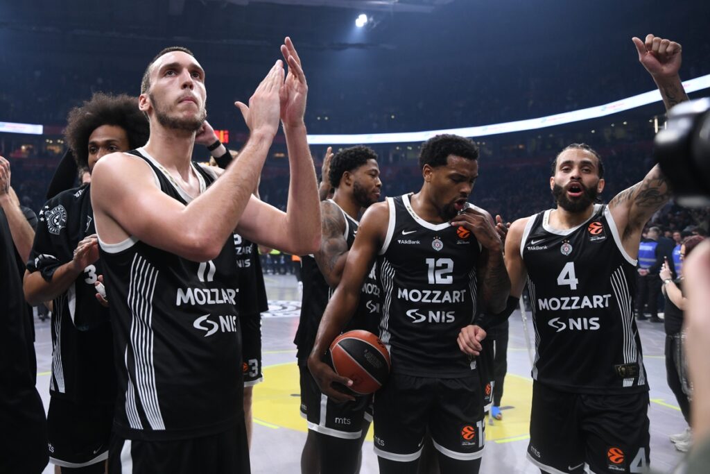 kosarkas Partizana na utakmici Evrolige protiv Monaka u hali Beogradska arena, Beograd 11.11.2025. godine Foto: MN PRESS Kosarka, Partizan, Evroliga, Monako