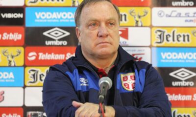 DICK ADVOCAAT Dik Advokat selektor i trener fudbalera reprezentacije Srbije na press konferenciji na stadionu Partizana 13.10.2014. godine Foto: Marko Metlas Fudbal, Srbija, Press konferencija
