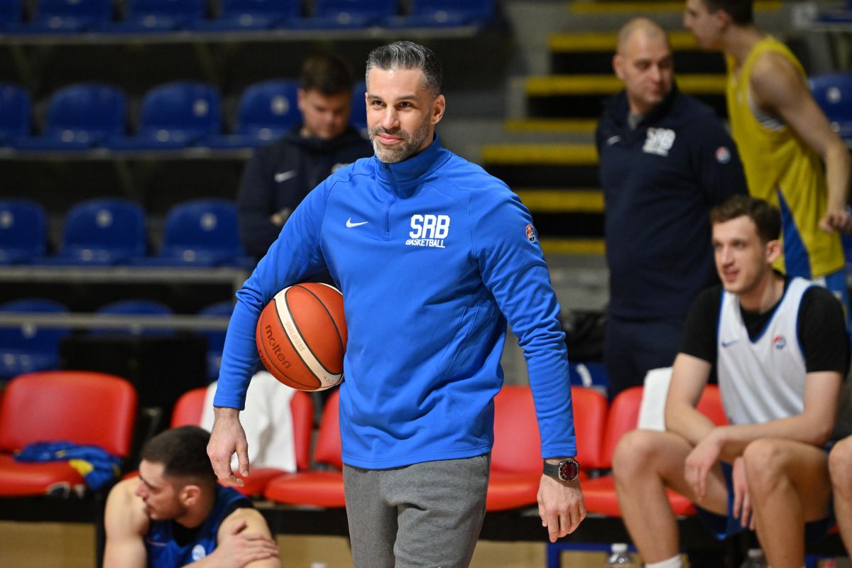 kosarkas reprezentacije Srbije trening u hali Aleksandar Nikolic Pionir, Beograd 24.11.2025. godine Foto: Marko Metlas Kosarka, Srbija, Trening