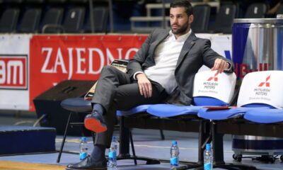 DUSAN ALIMPIJEVIC trener kosarkasa Crvene zvezde na utakmici prvenstva Srbije protiv Mega Bemaks u hali Pionir, Beograd 21.04.2018. godine Foto: Marko Metlas Kosarka, Crvena zvezda, Prvenstvo Srbije, Mega Bemaks