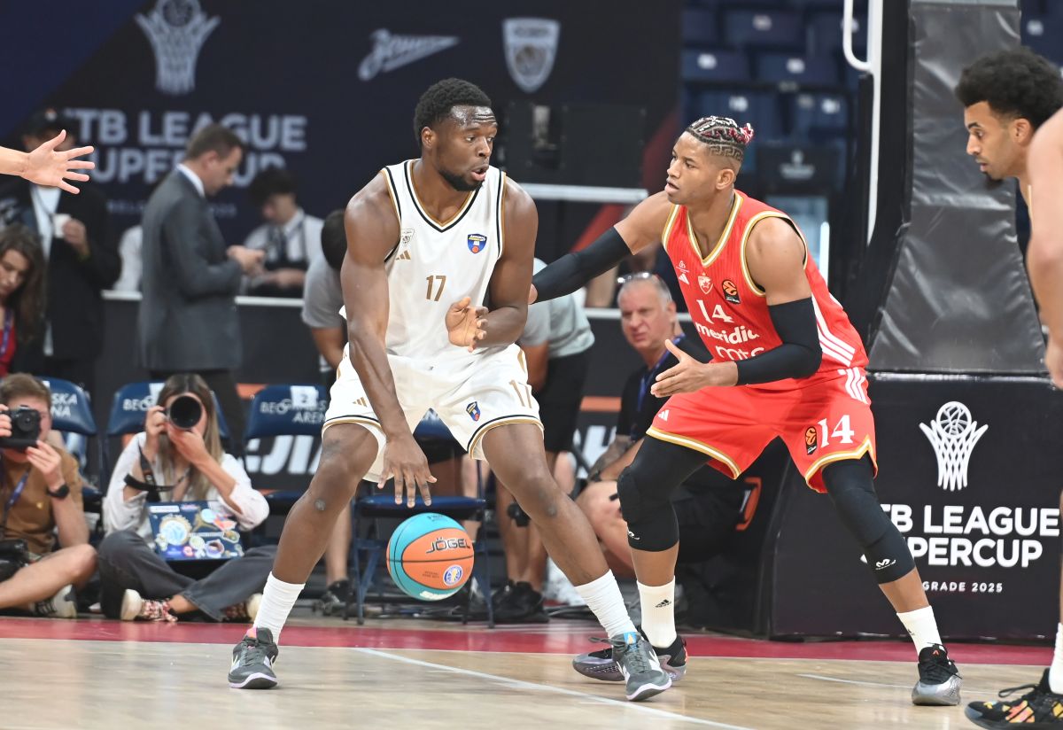 MFIOUNDU KABENGELE, kosarkas Dubaia, na utakmici VTB Lige Superkupa, protiv Crvene zvezde, u Beogradskoj areni. Beograd, 25.09.2025. foto: Nebojsa Parausic Kosarka, VTB Super kup, Crvena zvezda, Dubai