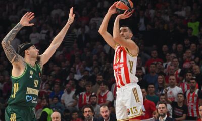 kosarkas Crvene zvezde na utakmici Evrolige protiv Panatinaikosa Atina u hali Beogradska arena, Beograd 05.11.2025. godine Foto: Marko Metlas Kosarka, Crvena zvezda, Evroliga, Panatinaikos Atina