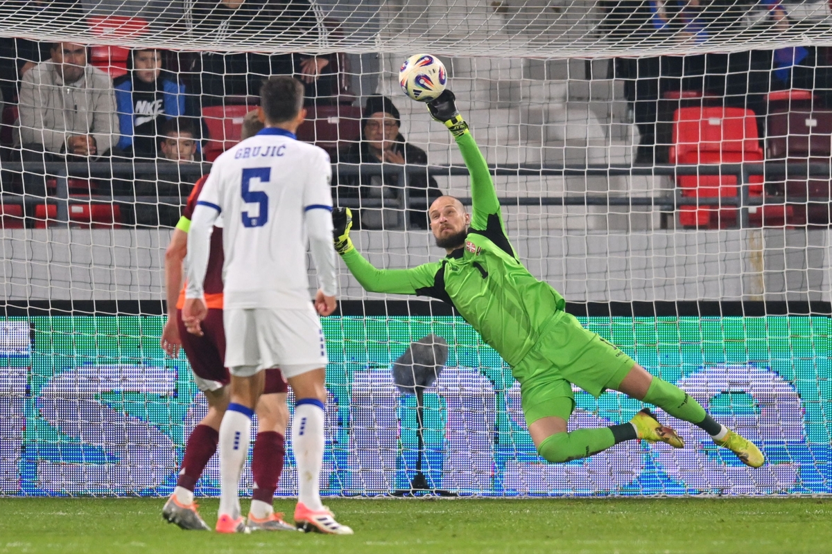 fudbaler reprezentacije Srbije na utakmici kvalifikacija za FIFA Svetsko prvenstvo protiv Letonije na stadionu Dubocica, Leskovac 16.11.2025. godine Foto: Marko Metlas Fudbal, Reprezentacija, Srbija, Letonija, Kvalifikacije za Svetsko prvenstvo
