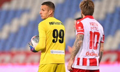 Golman Radnika na utakmici Superlige Prvenstva Srbije protiv Crvene zvezde na stadionu Rajka Mitica, Beograd, 02.11.2025. godine Foto: Marko Metlas Fudbal, Crvena zvezda, Superliga Prvenstvo Srbije, Radnik Surdulica
