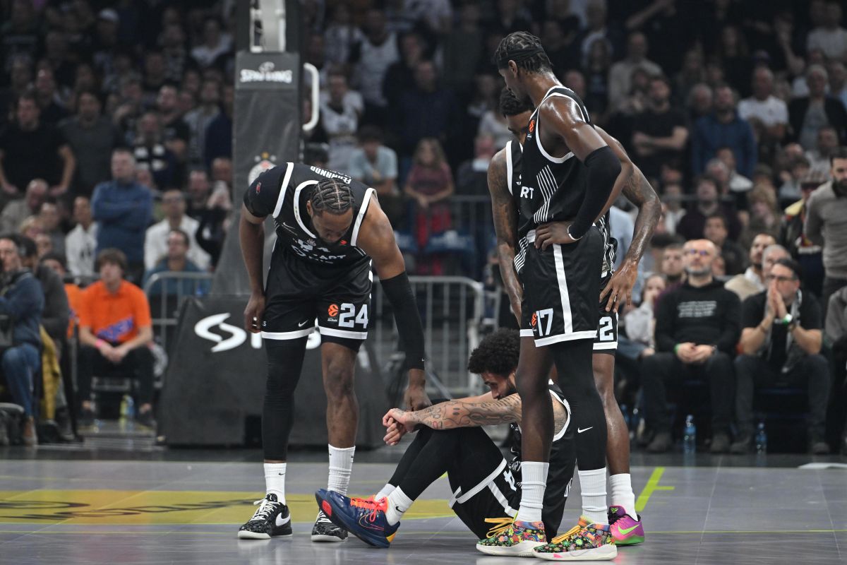 kosarkas Partizana na utakmici Evrolige protiv Fenerbahcea Istanbul u hali Beogradska arena, Beograd 21.11.2025. godine Foto: Marko Metlas Kosarka, Partizan, Evroliga, Fenerbahce Istanbul