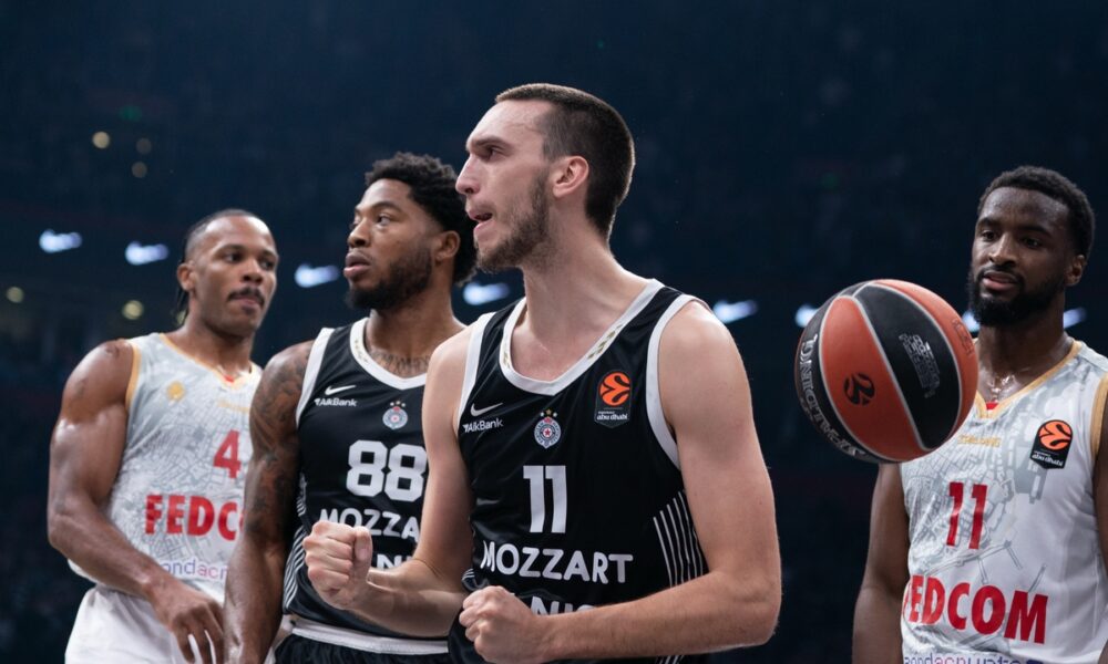 kosarkas Partizana na utakmici Evrolige protiv Monaka u hali Beogradska arena, Beograd 11.11.2025. godine Foto: MN PRESS Kosarka, Partizan, Evroliga, Monako