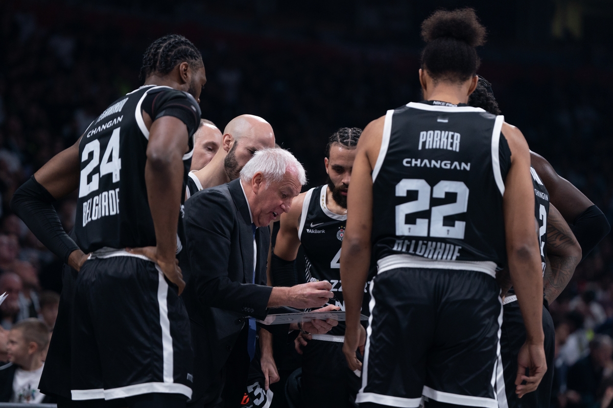kosarkas Partizana na utakmici Evrolige protiv Monaka u hali Beogradska arena, Beograd 11.11.2025. godine Foto: MN PRESS Kosarka, Partizan, Evroliga, Monako