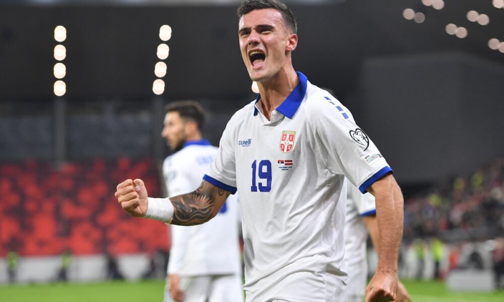 fudbaler reprezentacije Srbije na utakmici kvalifikacija za FIFA Svetsko prvenstvo protiv Letonije na stadionu Dubocica, Leskovac 16.11.2025. godine Foto: Marko Metlas Fudbal, Reprezentacija, Srbija, Letonija, Kvalifikacije za Svetsko prvenstvo