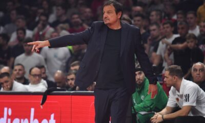 kosarkas Crvene zvezde na utakmici Evrolige protiv Panatinaikosa Atina u hali Beogradska arena, Beograd 05.11.2025. godine Foto: Marko Metlas Kosarka, Crvena zvezda, Evroliga, Panatinaikos Atina