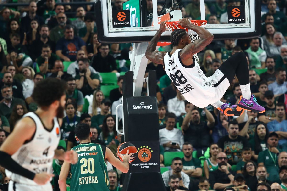 TYRIQUE JONES Tajrik Dzons, kosarkas Partizana, na utakmici Evrolige protiv Panatinaikosa, u hali OAKA Atina, 25.11.2025 foto: MN Press / mc Kosarka, Euroleague, Panatinaikos, Partizan
