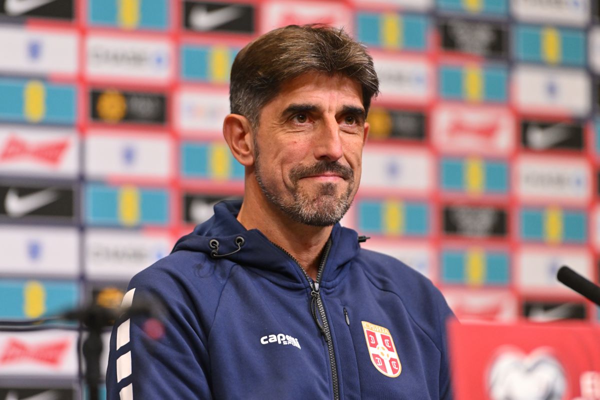 VELJKO PAUNOVIC selektor i trener fudbalera reprezentacije Srbije pres konferencija pred utakmicu kvalifikacija za FIFA Svetsko prvenstvo protiv Engleske na stadionu Vembli, London 12.12.2025. godine Foto: Marko Metlas Fudbal, Reprezentacija, Srbija, Engleska, Kvalifikacije za Svetsko prvenstvo, Pres konferencija