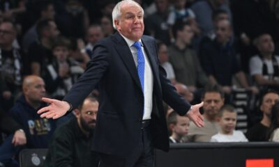 kosarkas Partizana na utakmici Evrolige protiv Fenerbahcea Istanbul u hali Beogradska arena, Beograd 21.11.2025. godine Foto: Marko Metlas Kosarka, Partizan, Evroliga, Fenerbahce Istanbul