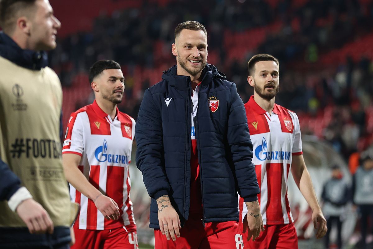 MARKO ARNAUTOVIC fudbaler Crvene Zvezde na utakmici UEFA Liga Evrope protiv Lila na stadionu Rajko Mitic, Beograd 06.11.2025. godine Foto: Ivica Veselinov / MN PRESS FUDBAL, FOOTBALL, UEFA EUROPA LEAGUE, LIGA EVROPE, CRVENA ZVEZDA, RED STAR, LIL, LOSC