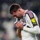Juventus's Dusan Vlahovic reacts during the Italian Serie A soccer match between Juventus and Cagliari in Torino, Italy, Saturday, Nov. 29, 2025. (Fabio Ferrari/LaPresse via AP)